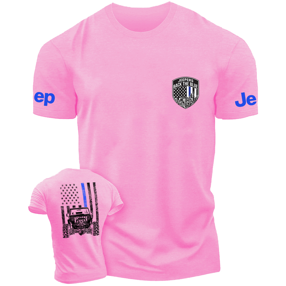 American Flag Policeman  The Blue Line Police Badge Jp T-Shirt
