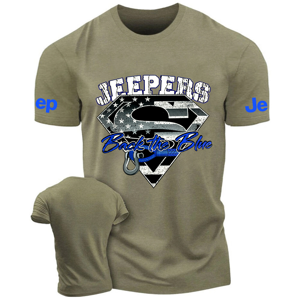 American Flag Policeman Jp Back The Blue  T-Shirt