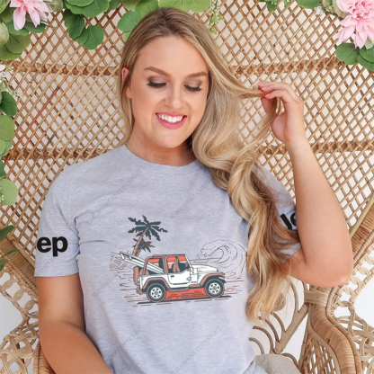 Waves And Cars And Coconut Trees T-Shirt
