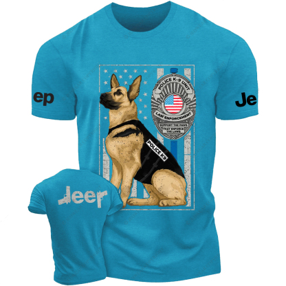 American Flag Police K9 Unit Police Dog Jp T-Shirt