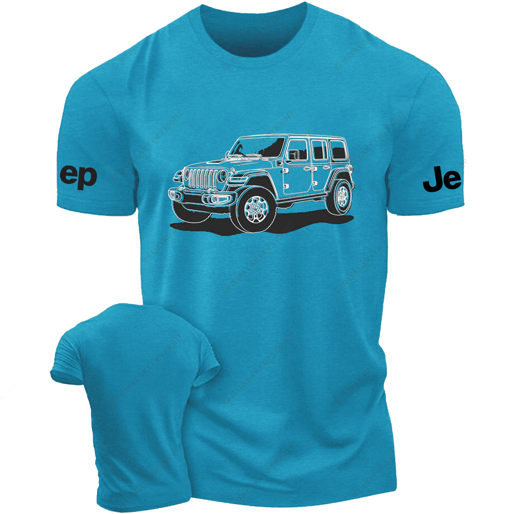 Jp Wrangler Line Art Hand-Drawn Jp T-Shirt