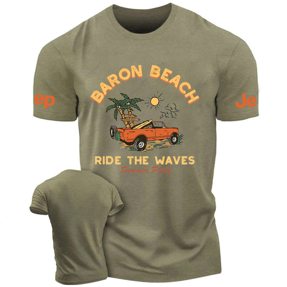 Baron Beach Ride The Waves Summer Party Jp T-Shirt