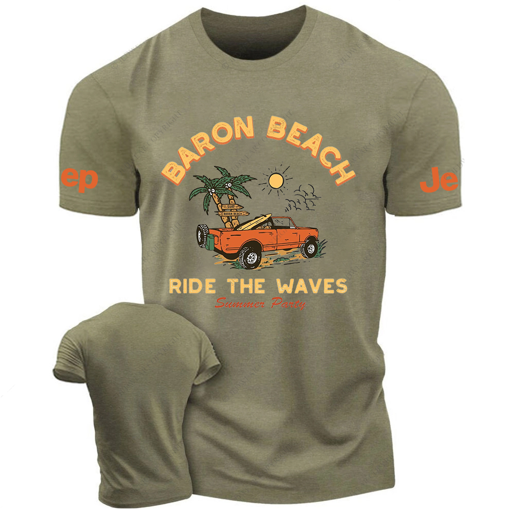 Baron Beach Ride The Waves Summer Party Jp T-Shirt