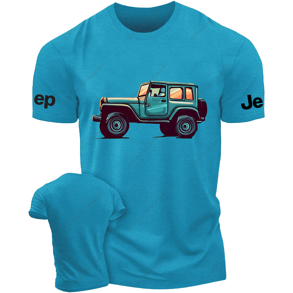 Blue Painted  Four-Wheeled Vehicle Jp T-Shirt