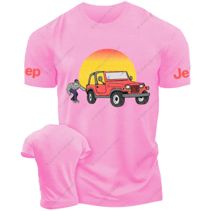 Cartoon Funny A Man On A Skateboard  Sun Jp T-Shirt