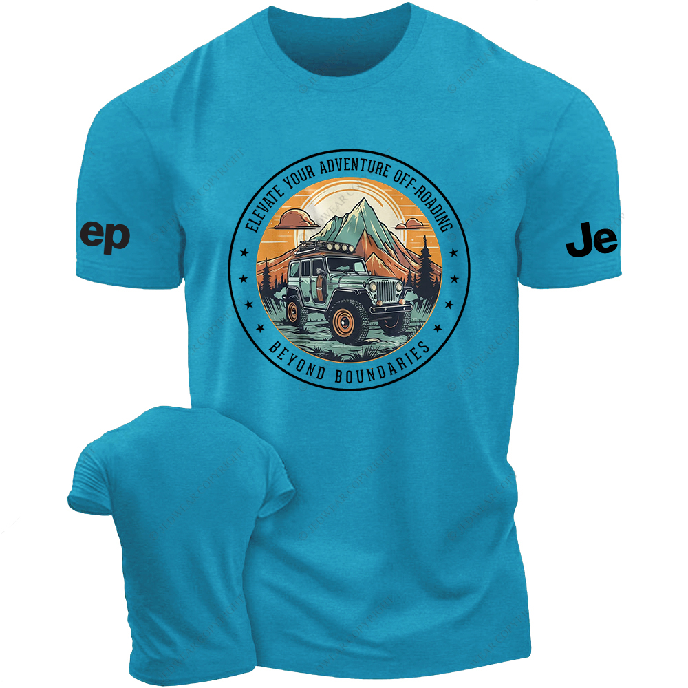 Cartoon Funny Elevate Your Adventure Off-Road Beyond Boundaries Jp T-Shirt