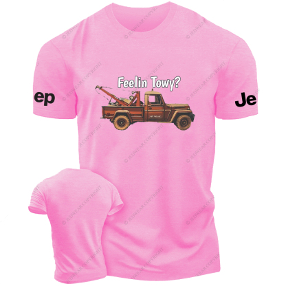 Feelin Towy Willys Wrecker Tow Truck Vintage Jp T-Shirt