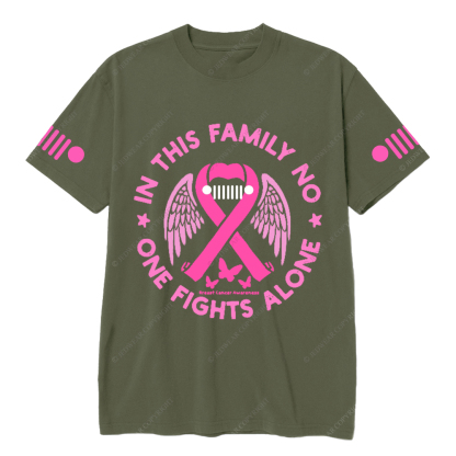 Breast Cancer In This Family No One Fights Alone Jp T-Shirt