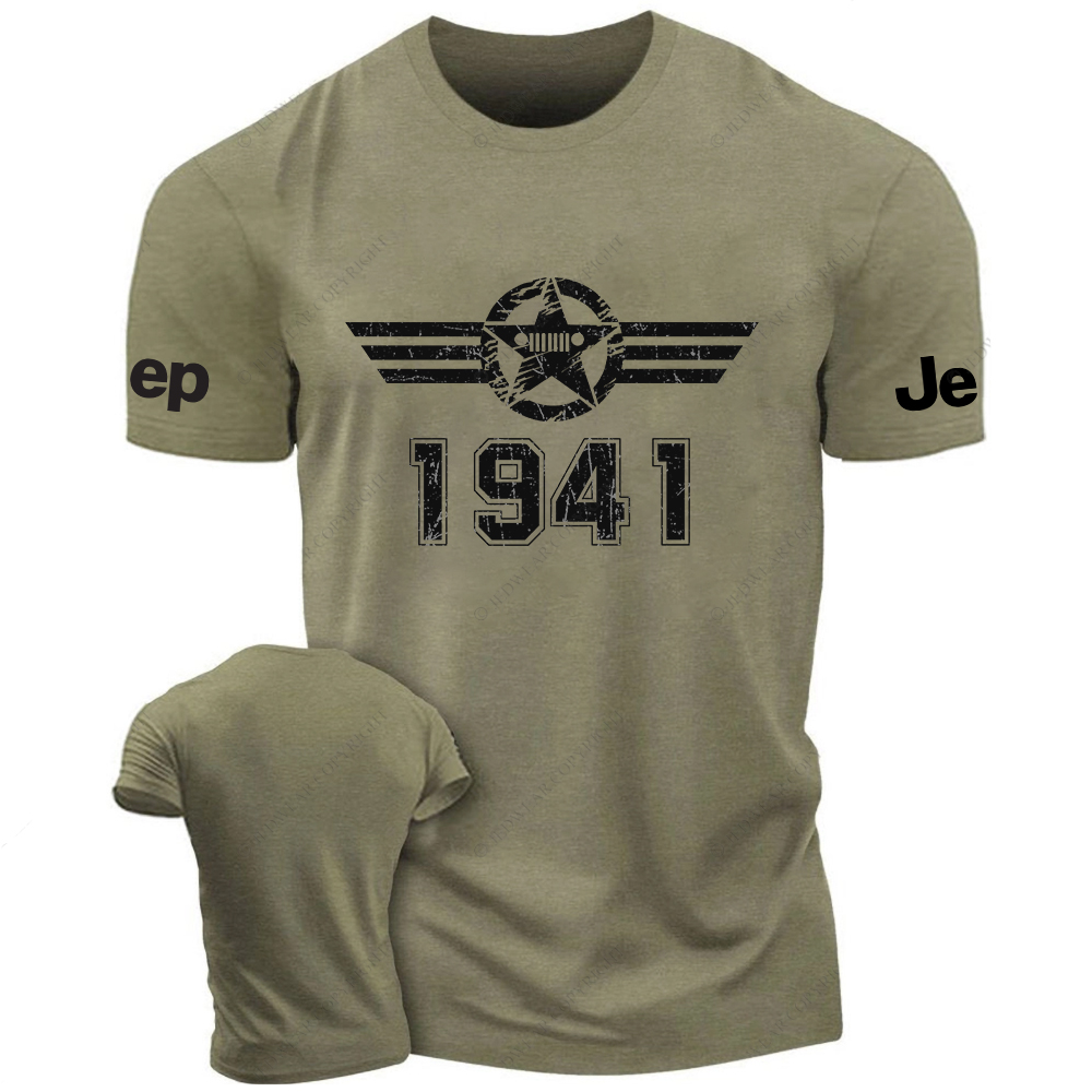 Military Star Old Created Time Since 1941 Vintage Style Jp T-Shirt