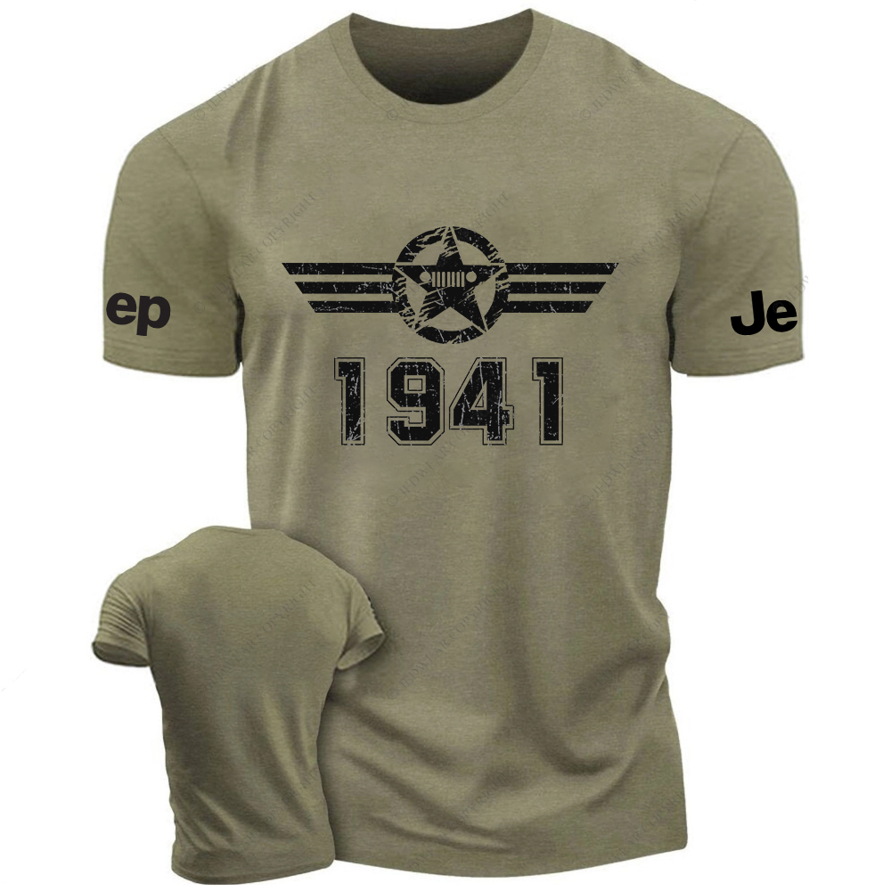 Military Star Old Created Time Since 1941 Vintage Style Jp T-Shirt