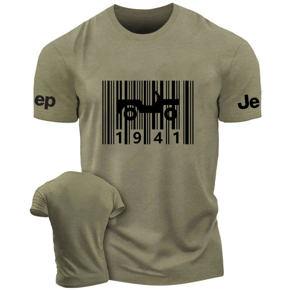 Barcode Created Time Since 1941 Vintage Style Jp T-Shirt