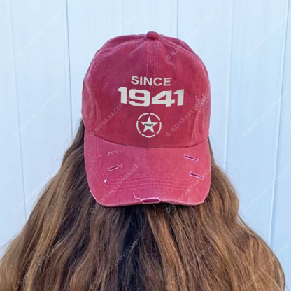 Vintage Military Star Circle Since 1941 Jp Baseball Cap
