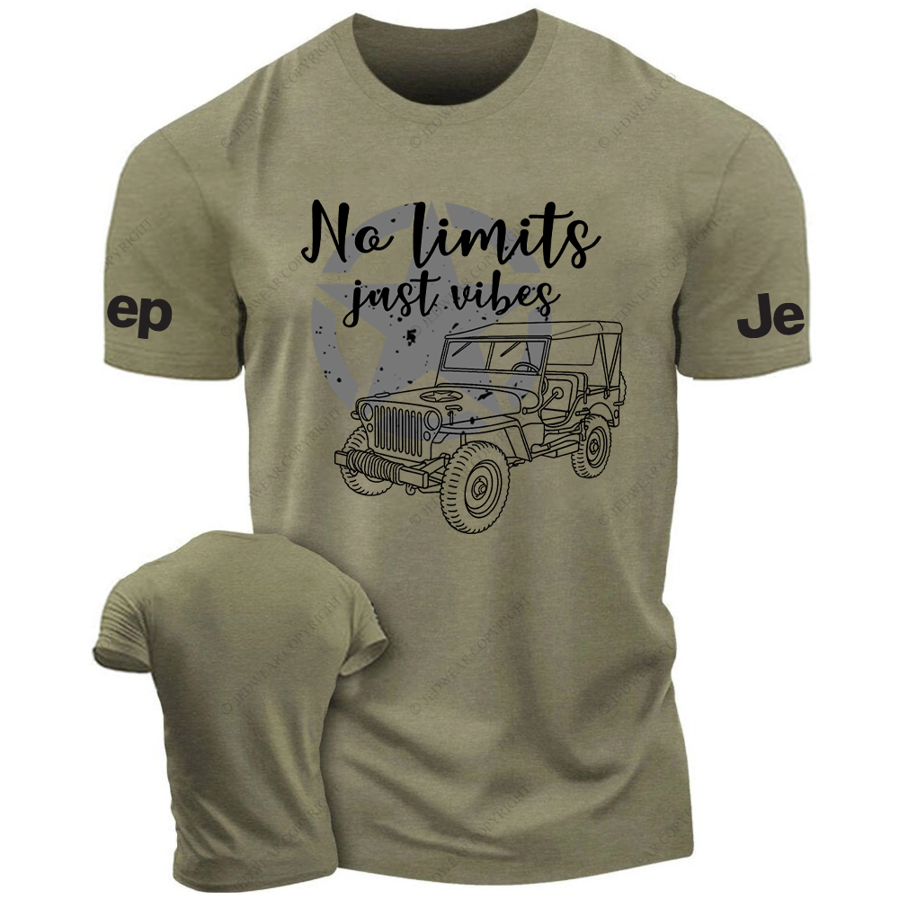 Military Star And No Limits Just Vibes JP T-Shirt