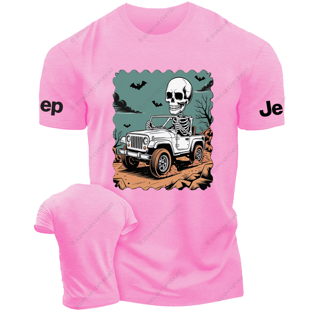 Skull Driving A Car Bat Mountain Road Jp T-Shirt
