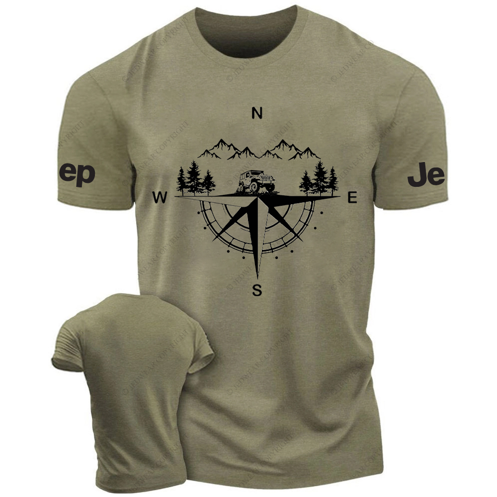 Compass Mountains And Trees JP T-Shirt