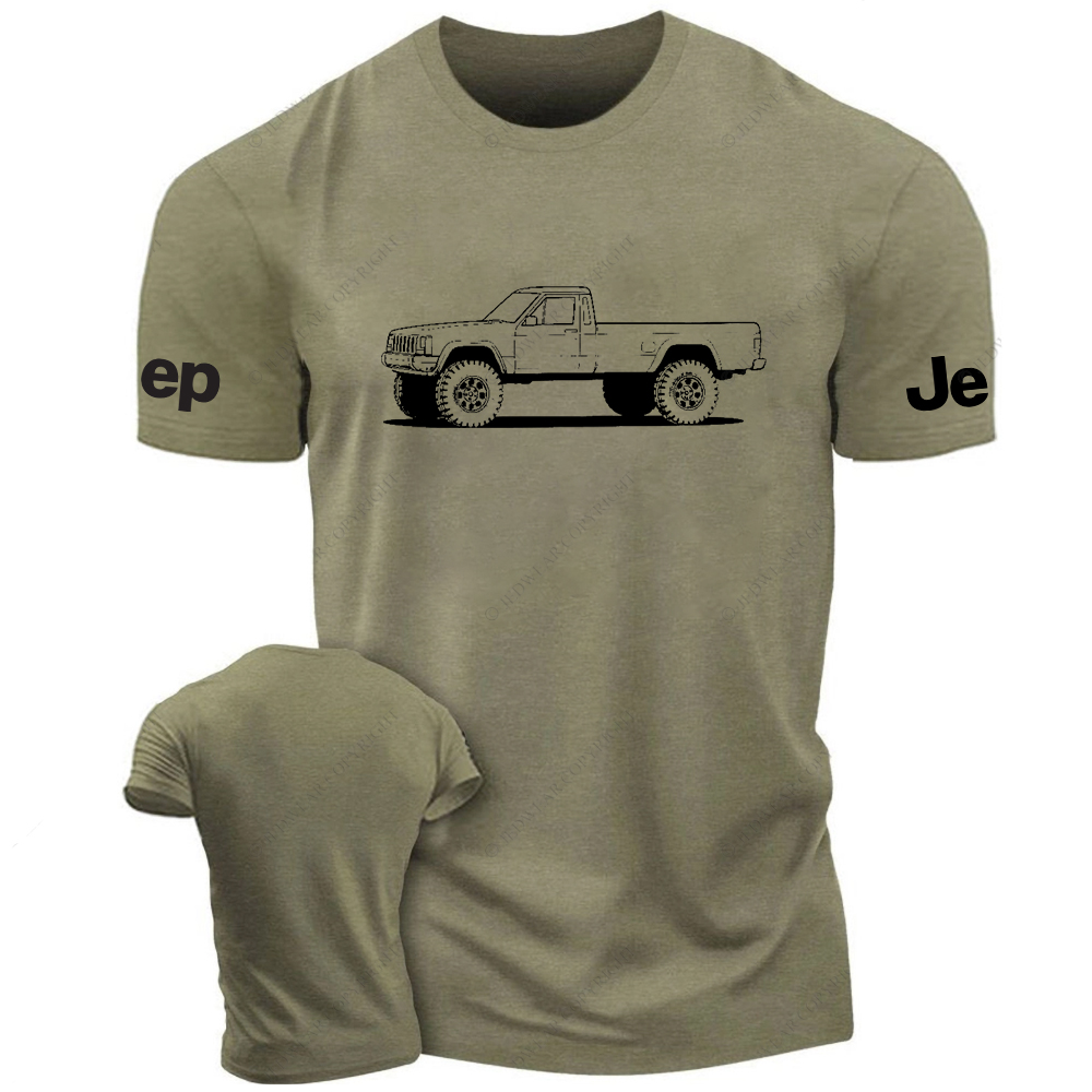Comanche MJ Lifted Front Side View Line Art Jp T-Shirt