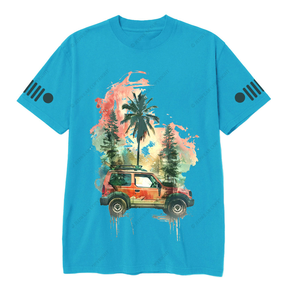 Tree Watercolor And Ink Painting Jp Flag T-shirt