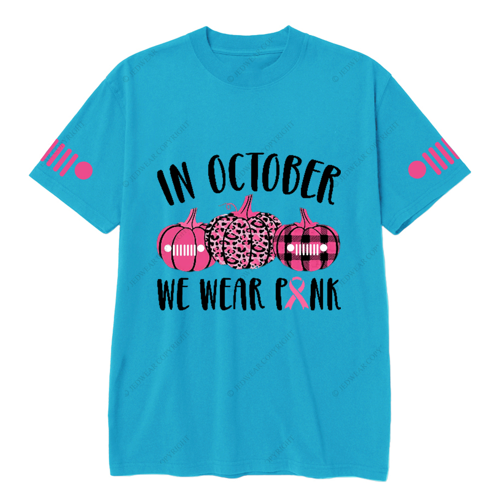Breast Cancer Awareness In October We Wear Pink Pumpkin Jp T-shirt