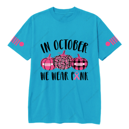 Breast Cancer Awareness In October We Wear Pink Pumpkin Jp T-shirt