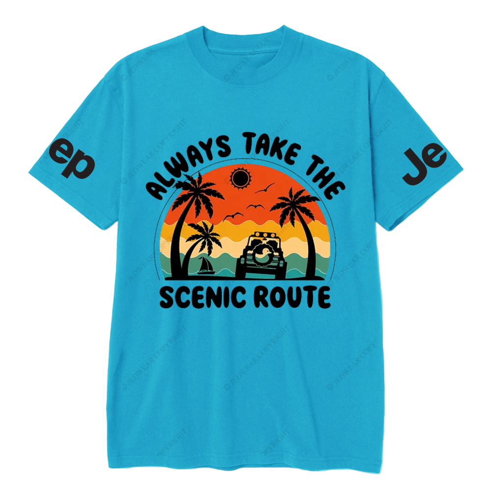 Duck Jp Beach Always Take The Scenic Route  T-Shirt