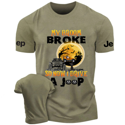 Halloween My Broom Broke So Now I Drive A Car Jp T-shirt