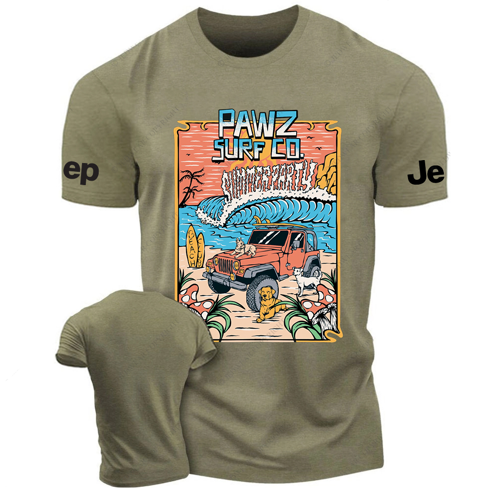 Pet Dog Pawz Surf Jp T-shirt