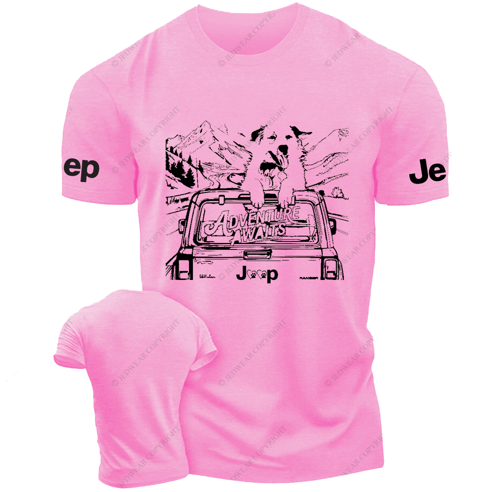 Aventure Awaits Dog Driving A Car Jp T-shirt