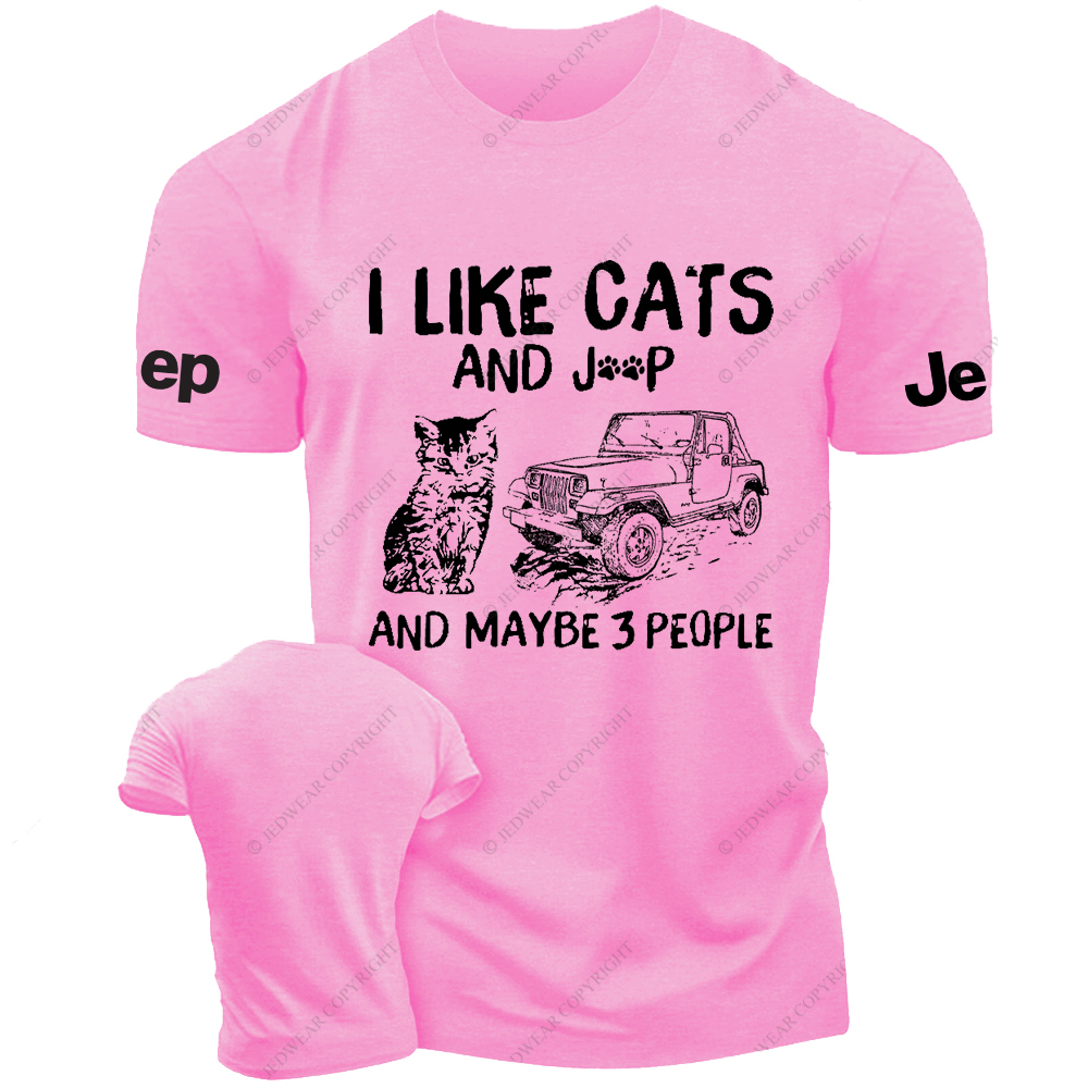 I Like Cats And Car And Maybe 3 People Jp T-shirt