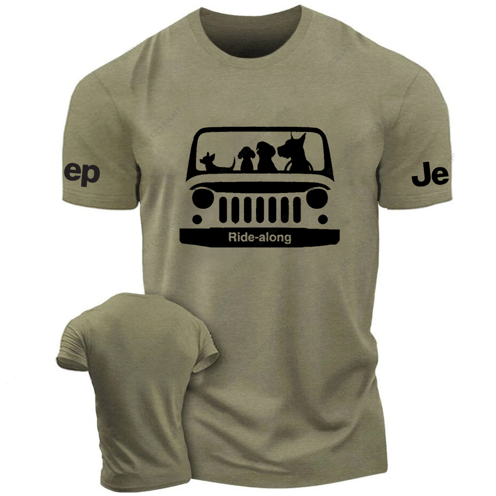 Four Dogs Ride Along Jp T-Shirt
