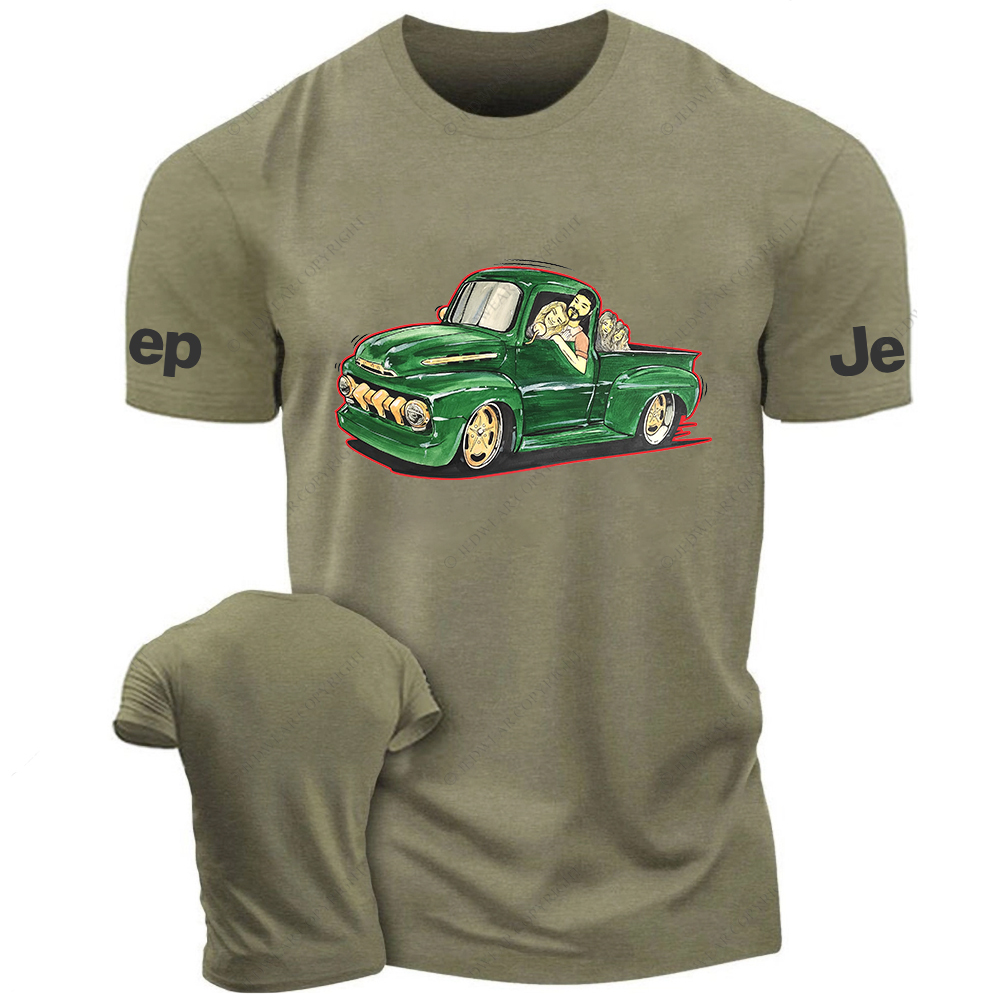 Green Four-Wheeled Off-Road Vehicle Jp T-Shirt