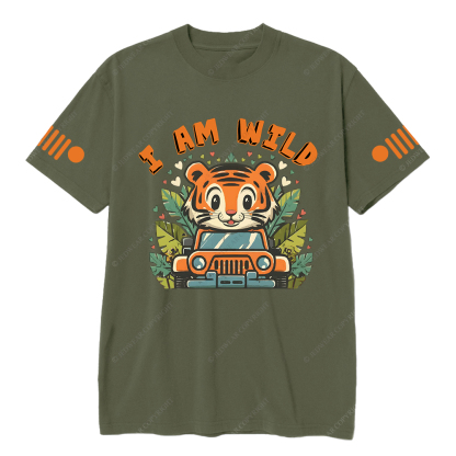 Cute Tiger Driving A Car I Am Wild Jp T-shirt