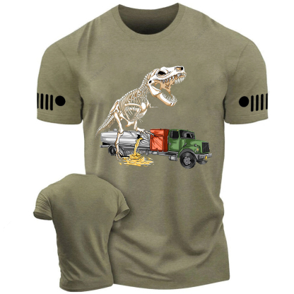 Dinosaur Bone Frame Destruction Truck Jp T-Shirt