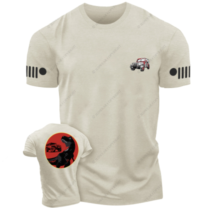 Red Dinosaur Front And Rear Design Jp T-shirt