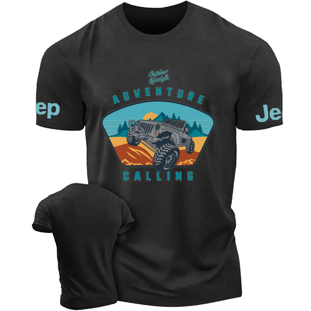 Adventure Calling Outdoor Lifestyle Cars Design T-Shirt