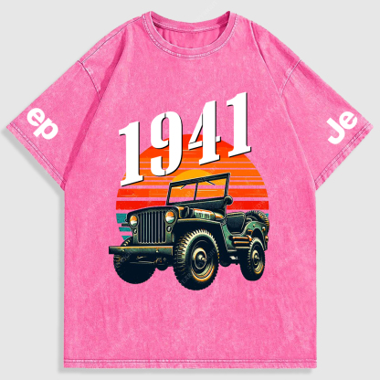 Jp Sunset 4X4 Cars Washed T-Shirt