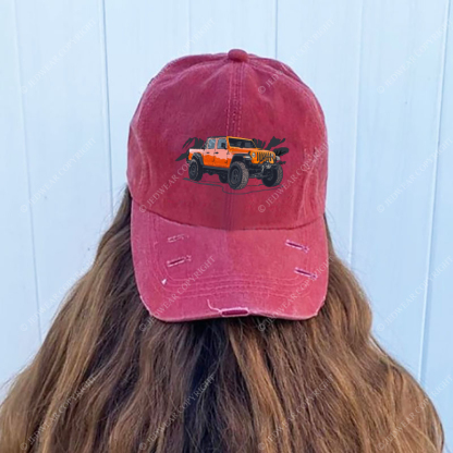 Truck Driving On Mountain Road Four-Wheeler Jp Baseball Cap