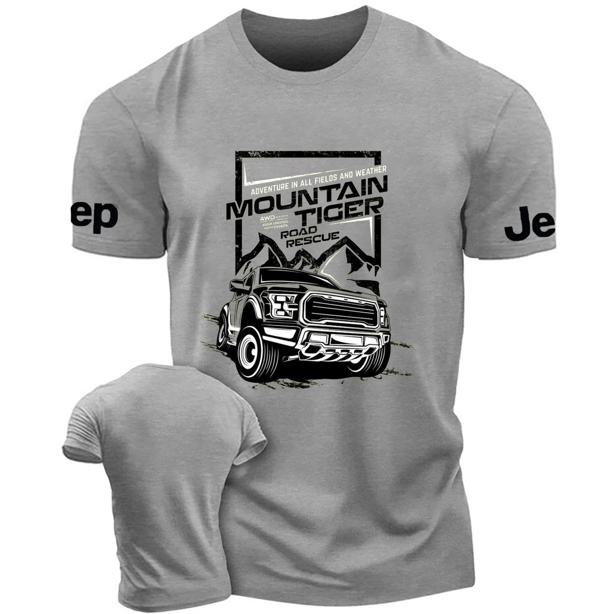 Moutain Tiger Cars Design T-Shirt