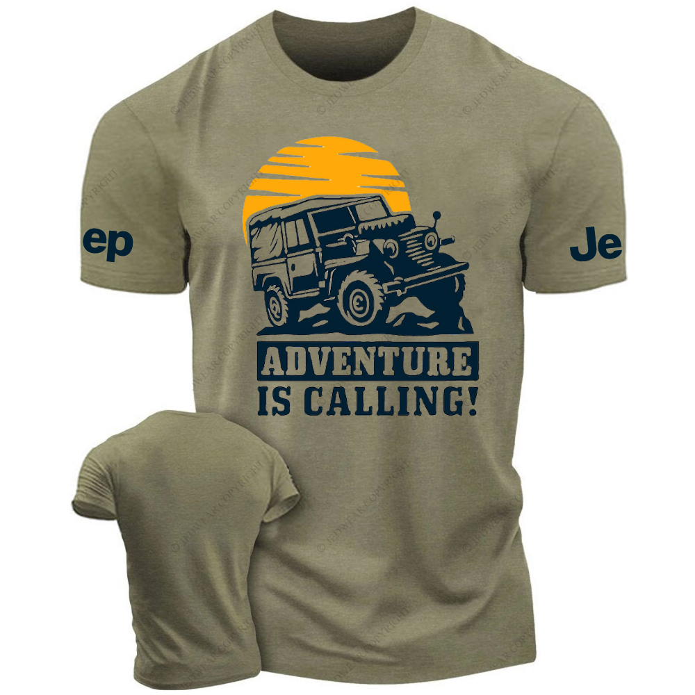 Adventure Is Calling Mountains Sun JP T-Shirt