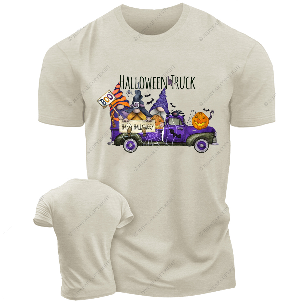 Pumpkin  Halloween Gnome Truck Jp T-Shirt