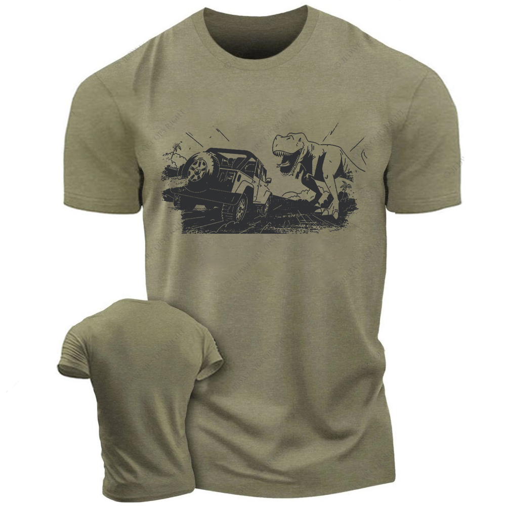 Dinosaur Black And White Illustration Jp T-Shirt