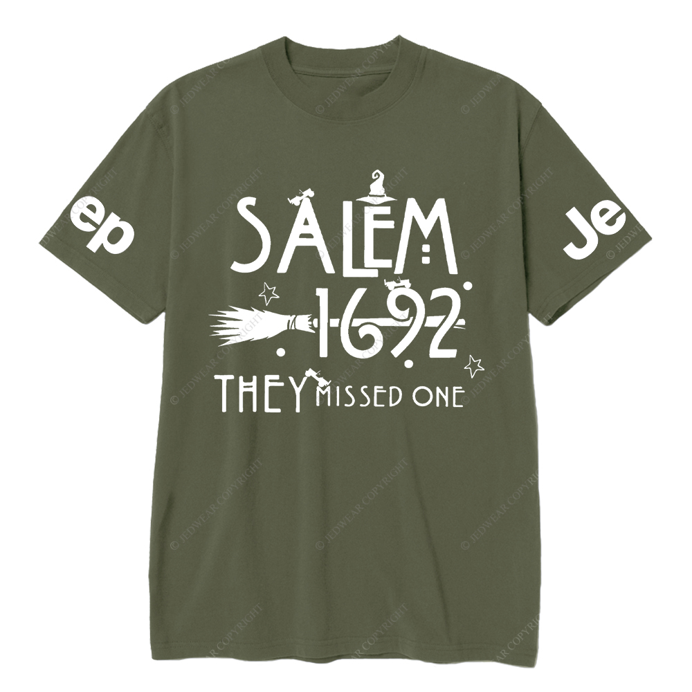 Salem 1692 Halloween Cap They Missed One Jp T-Shirt