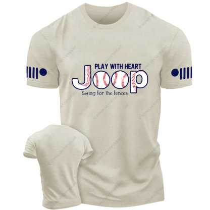 Swing For The Fences Play With Heart Baseball Team Jp T-Shirt