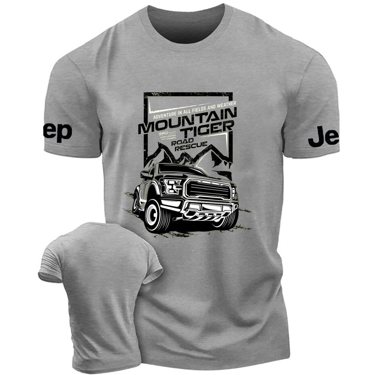 Moutain Tiger Cars Design T-Shirt