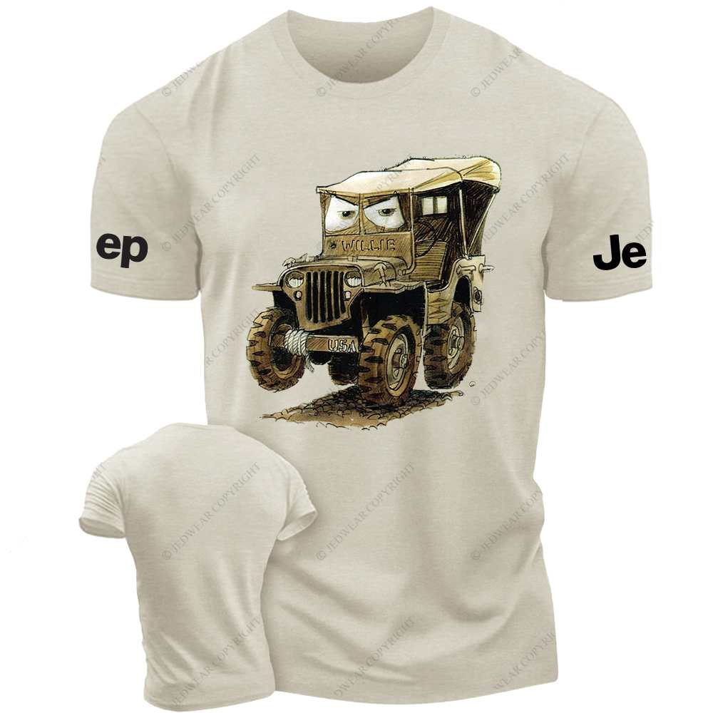 Funny Cute Willys Colored Pencil Drawing Jp T-Shirt