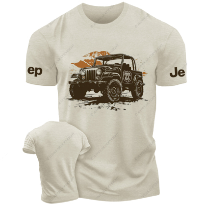 Vintage Retro Route 66 Classic Off Road Car  Desert Mountain Jp T-Shirt