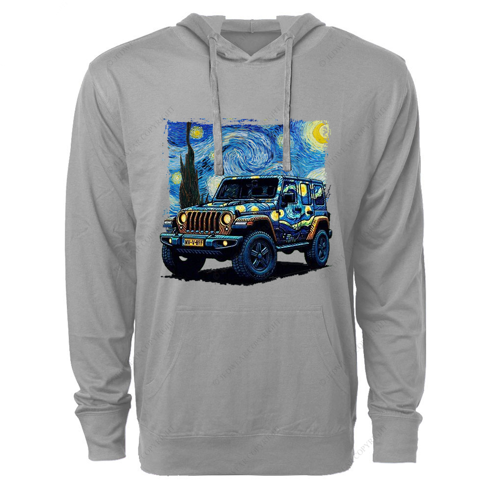 The Starry Night By Van Gogh Canvas Jp Oversized Lightweight Hoodie
