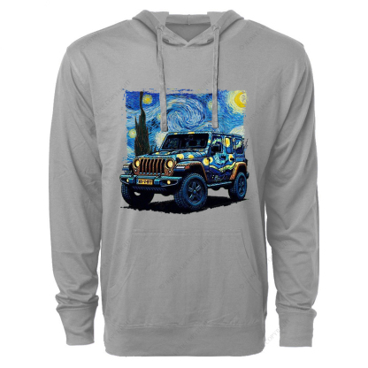 The Starry Night By Van Gogh Canvas Jp Oversized Lightweight Hoodie