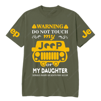 Warning Do Not Touch My Car Or My Daughter Jp T-Shirt