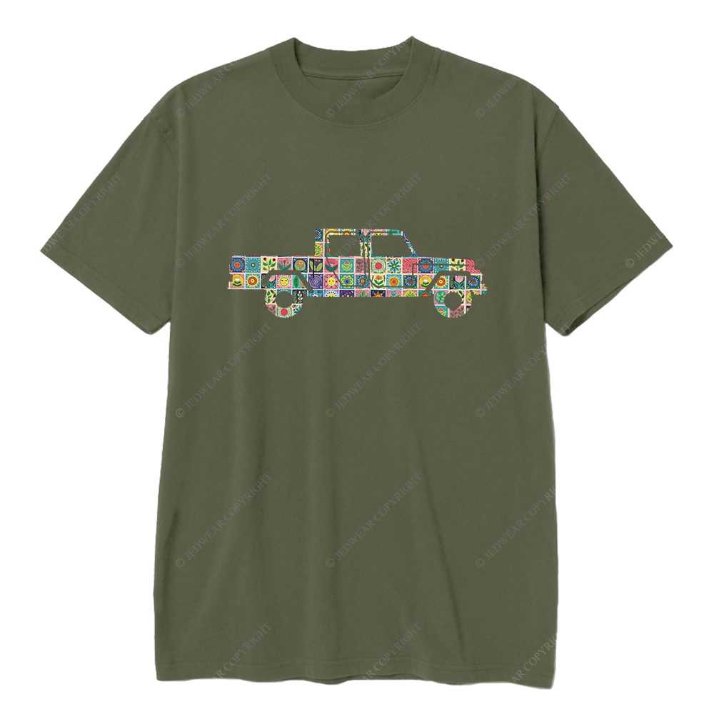 Folk Art Print Gladiator Truck Jp T-Shirt