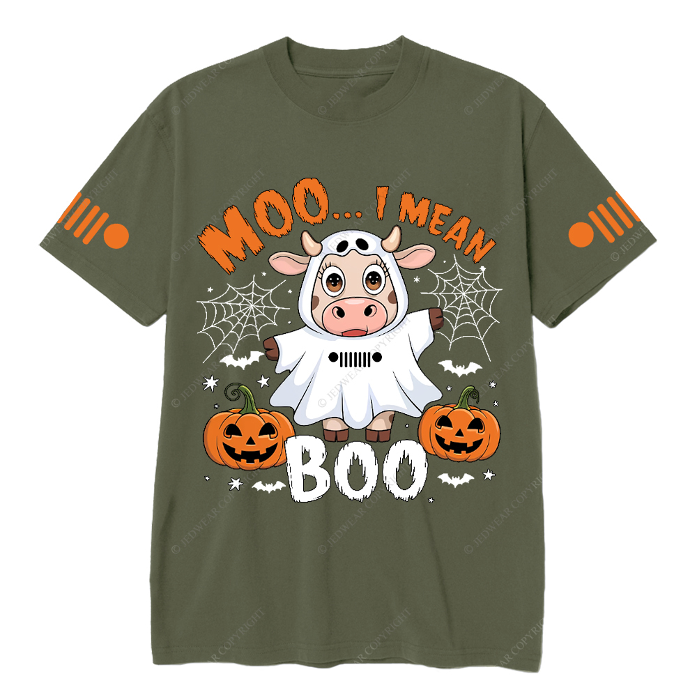 Halloween Cute Cow Ghost Moo I Mean Jp T-Shirt